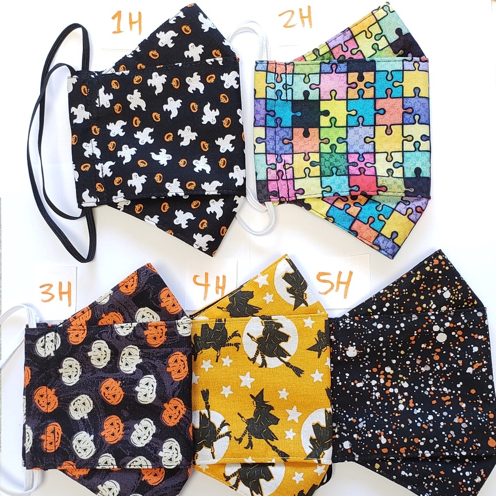 NEW! Halloween Fall Autumn Hand Made Face Masks